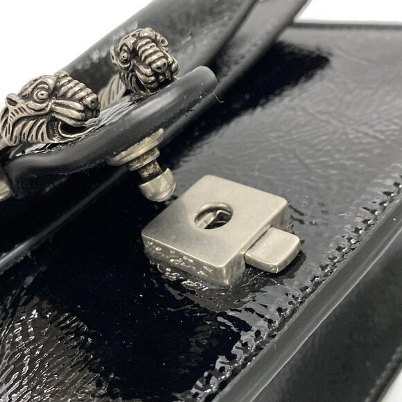 Auth GUCCI Dionysus 795368 Black Patent Leather Shoulder Bag - Picture 10 of 16